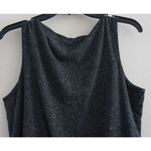Athleta Women's Sz S Charcoal Gray Heather Vida Sleeveless Drop Waist Tank Dress - Picture 6 of 9